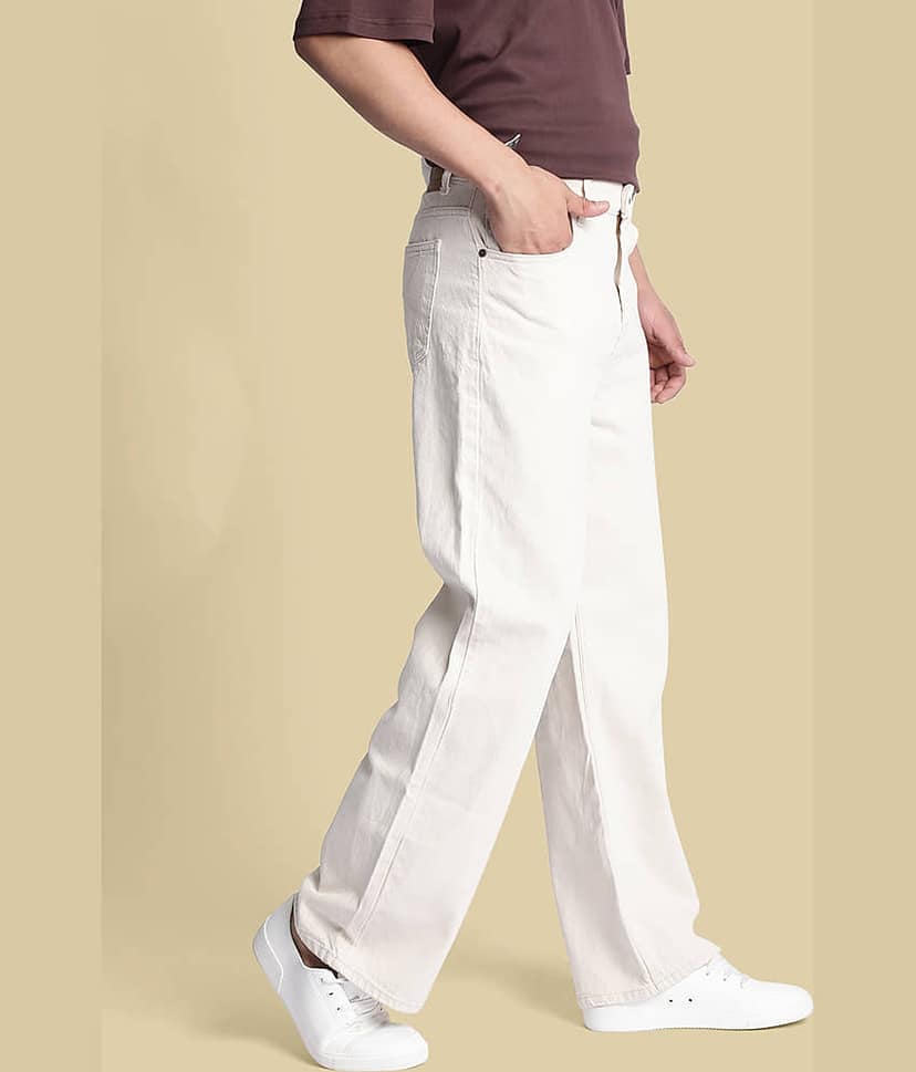 Bene Kleed Clean Look Men's Jeans - Beige ( Pack of 1 ) view 6