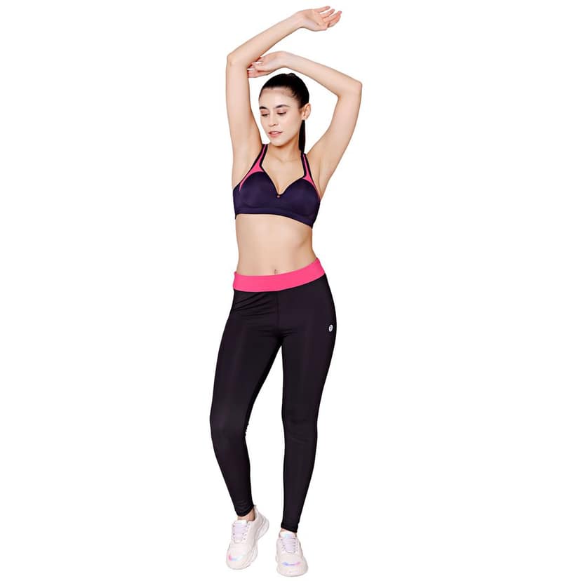 Bodycare Polyamide spandex wirefree broad straps seamless padded sports bra-1624B view 5