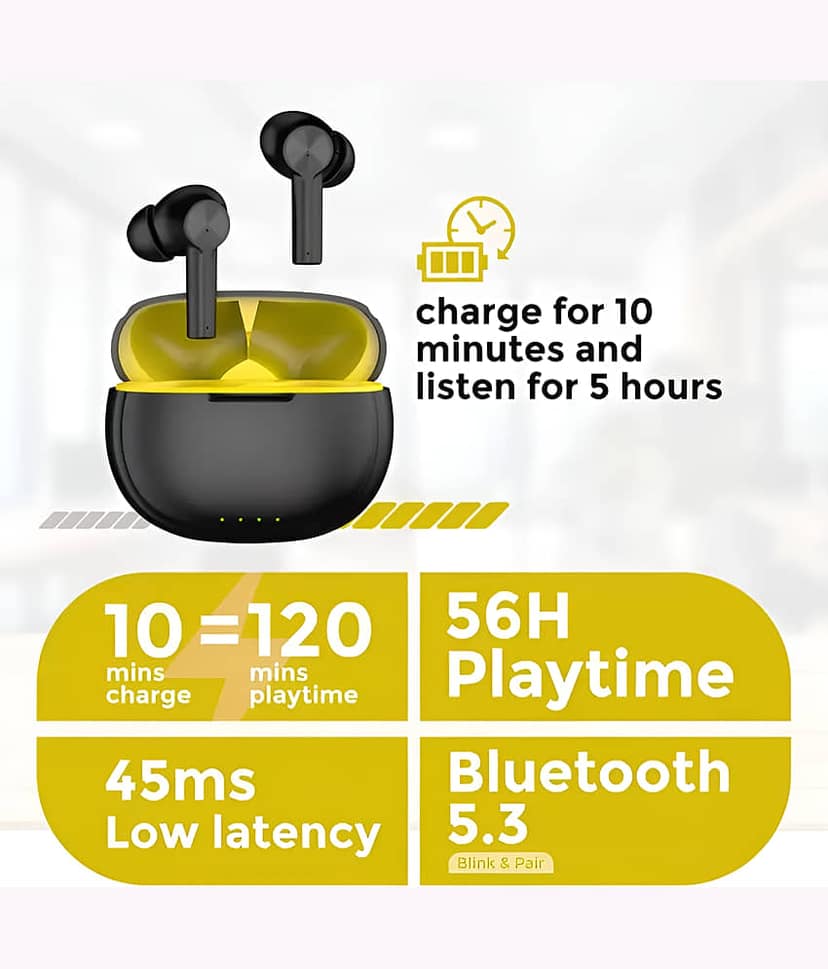VERONIC 388 Bluetooth True Wireless (TWS) In Ear 60 Hours Playback Fast charging,Powerfull bass IPX4(Splash & Sweat Proof) Assorted view 2