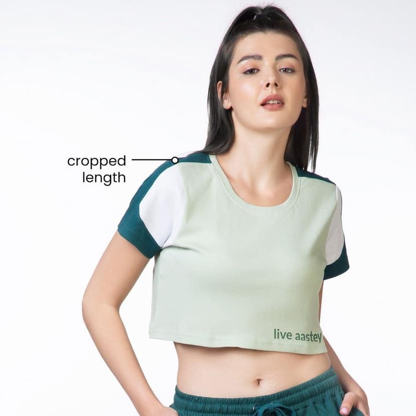 Am-To-Pm Crop Top - Forest Green view 2