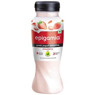 Epigamia Greek Yogurt Smoothie - Strawberry, 180 ml Bottle