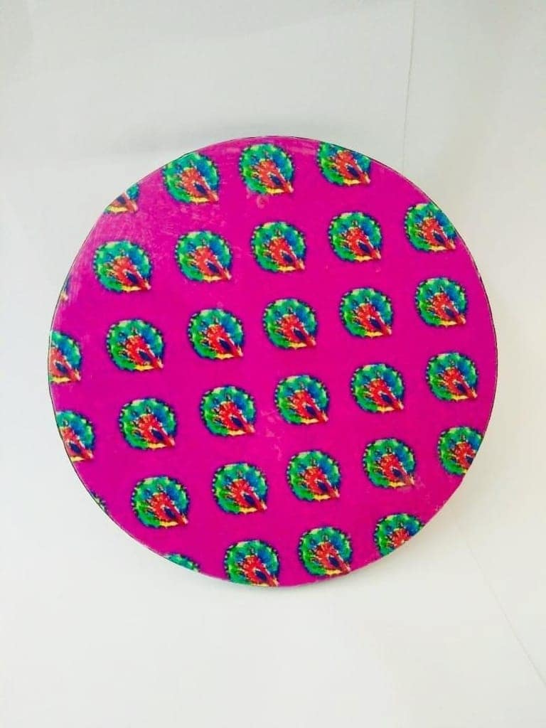 MOR PANKH ROUND COASTERS IN DIFFERENT SHADES OF PINK