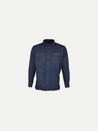 Men Ice Blue Washed Full Sleeves Denim Shirt