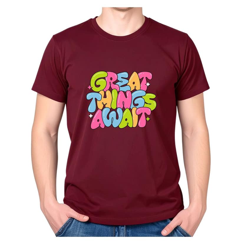 Trishoolin Typography Theme T-Shirt | Design 10204MB | Cotton Regular Fit | Crew Neck / Round Neck Half Sleeve | Pack of 1