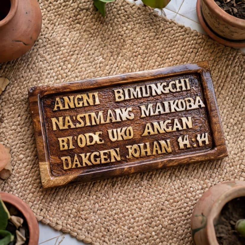 Handcrafted Wooden Scripture Wall Plaque