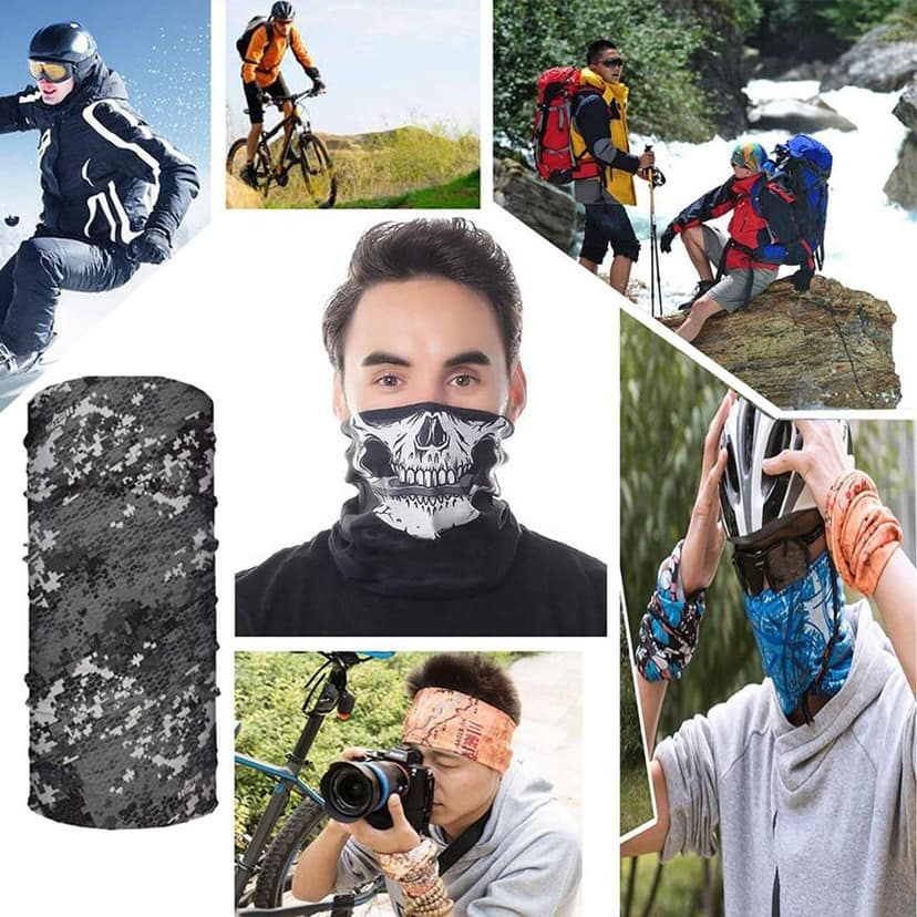 Multifunctional Unisex Neck Gaiter Headband for Dust & Sun Protection Headwear (Multicolor) view 3