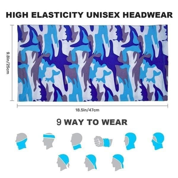 Multifunctional Unisex Neck Gaiter Headband for Dust & Sun Protection Headwear (Multicolor) view 8