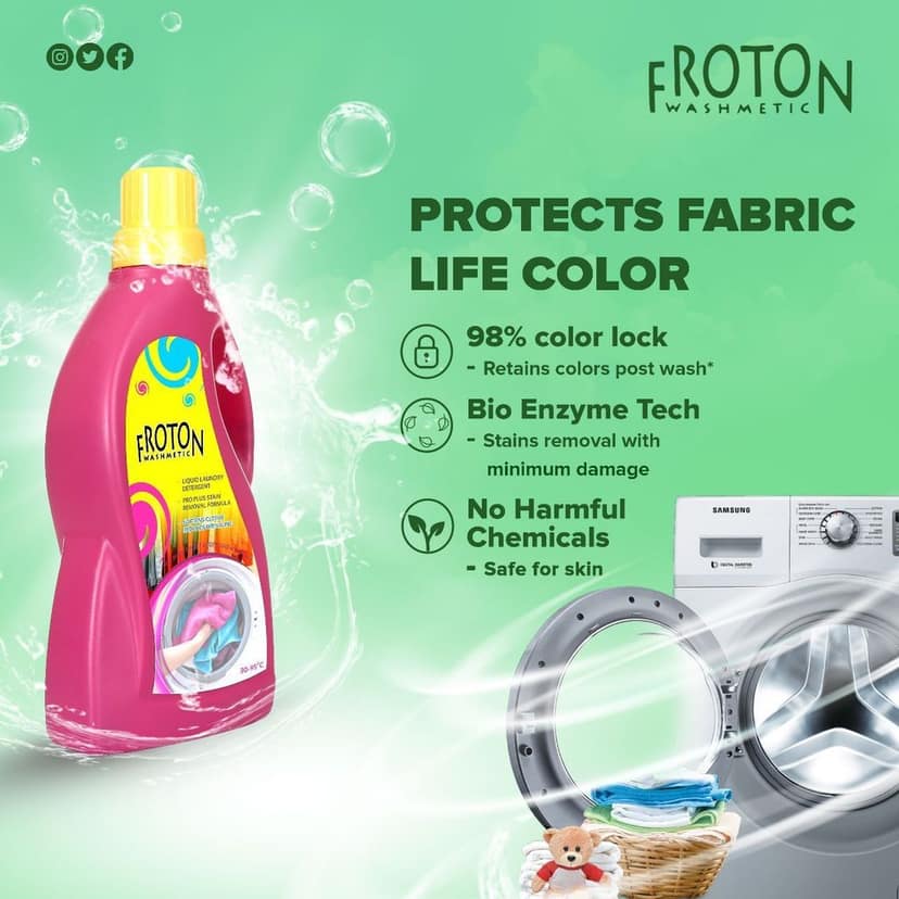 Froton Liquid Detergent 500ml Pack of 2 view 6