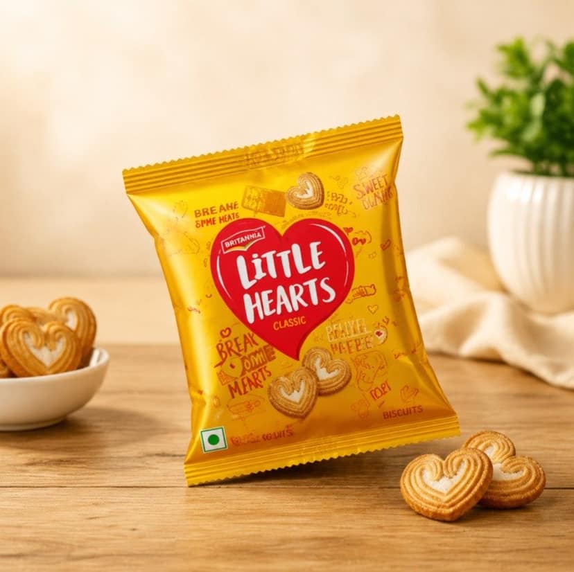 Britannia Little Hearts Classic Crunch Biscuits, 30.1g - Britannia Little Hearts Classic Crunch Biscuits, 30.1g view 2