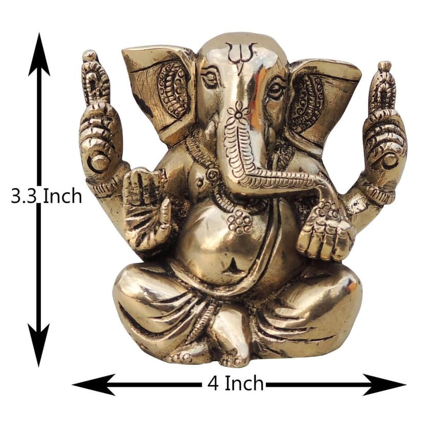 Brass Showpiece Ganesh Ji Statue (BSMAS1241 D) view 2