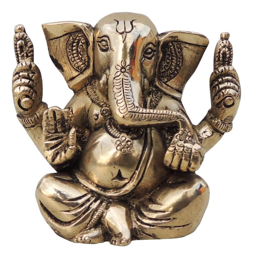 Brass Showpiece Ganesh Ji Statue (BSMAS1241 D) view 3