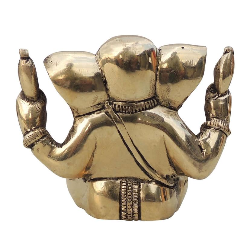 Brass Showpiece Ganesh Ji Statue (BSMAS1241 D) view 4
