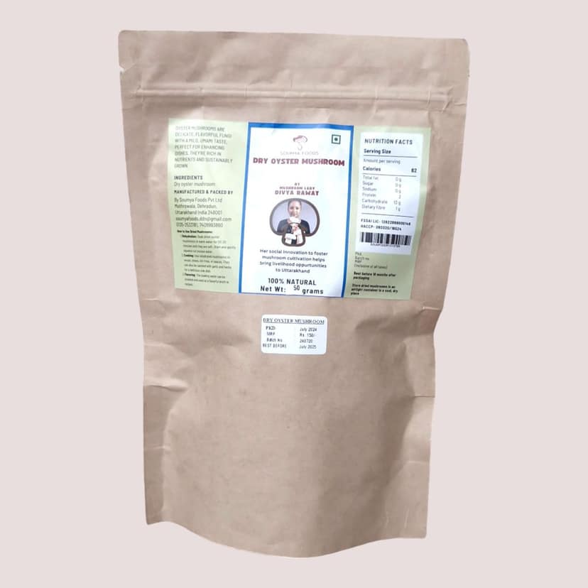 Dry Oyster Mushrooms, 50g Pack view 3