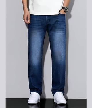 AngelFab Clean Look Men's Jeans - Light Blue ( Pack of 1 )