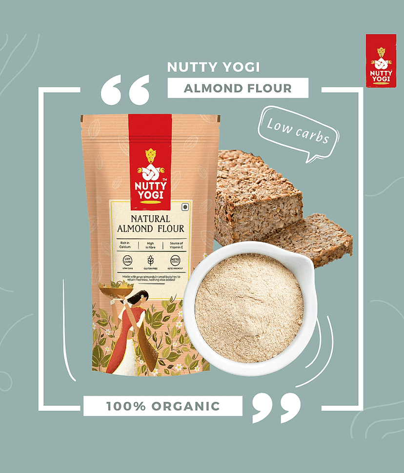 Nutty Yogi Almond Flour 300 gm view 3