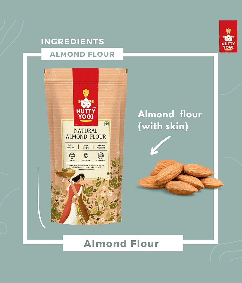 Nutty Yogi Almond Flour 300 gm view 4