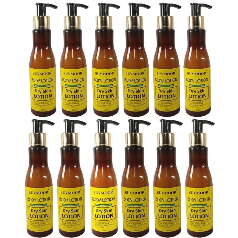 BUYMOOR Dry Skin Deep Nourishing Skin Brightening Body Lotion Men & Women 2400 ML(Pack Of 12).
