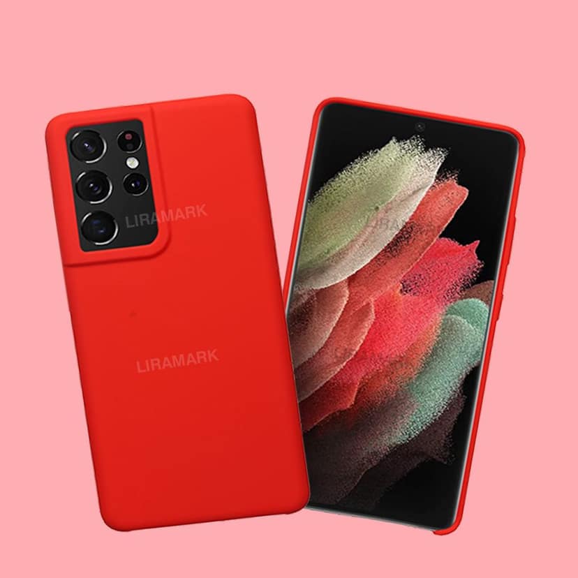 LIRAMARK Liquid Silicone Soft Back Cover Case for Samsung Galaxy S21 Ultra view 3