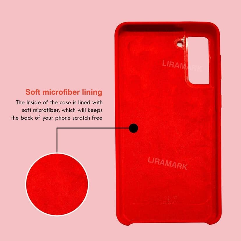 LIRAMARK Liquid Silicone Soft Back Cover Case for Samsung Galaxy S21 Ultra view 4