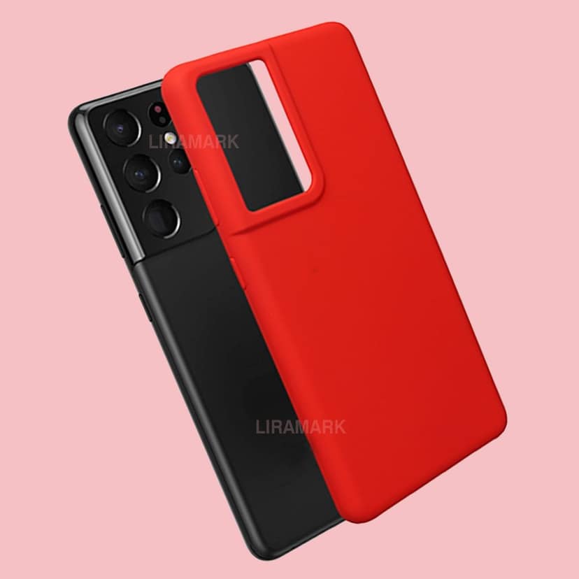 LIRAMARK Liquid Silicone Soft Back Cover Case for Samsung Galaxy S21 Ultra view 7