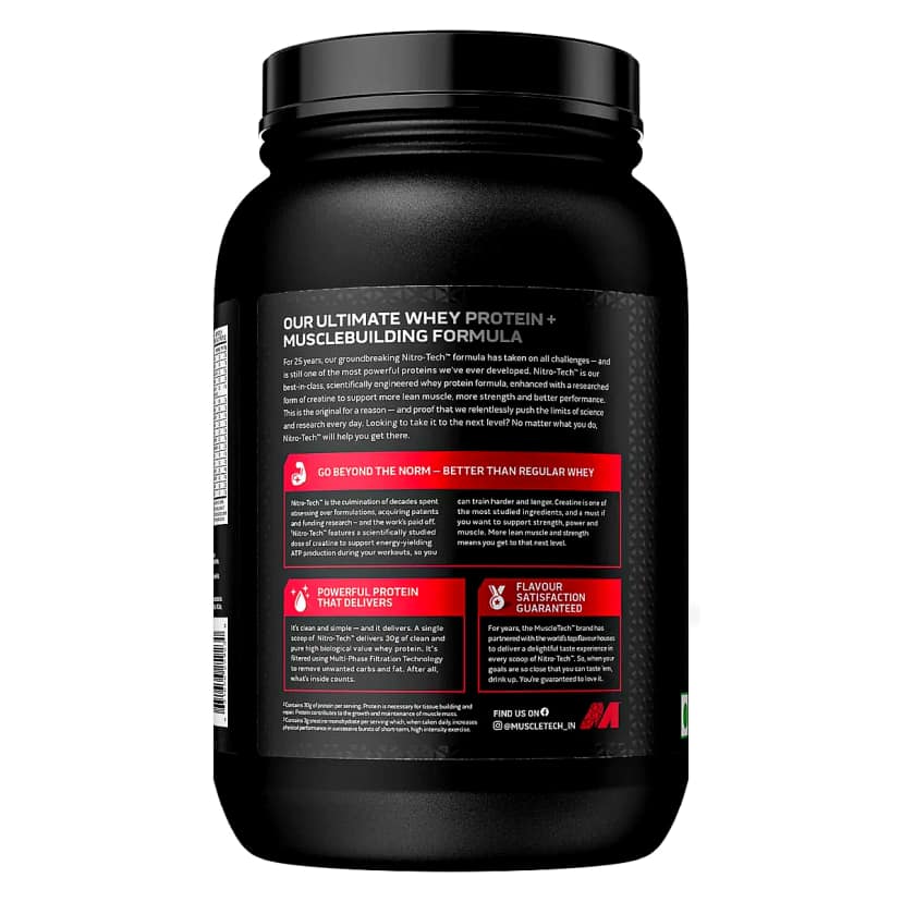 Muscletech Performance Series Nitrotech Whey Protein (Flavour - MILK CHOCOLATE) by Total Sporting And Fitness Solutions Pvt Ltd view 2