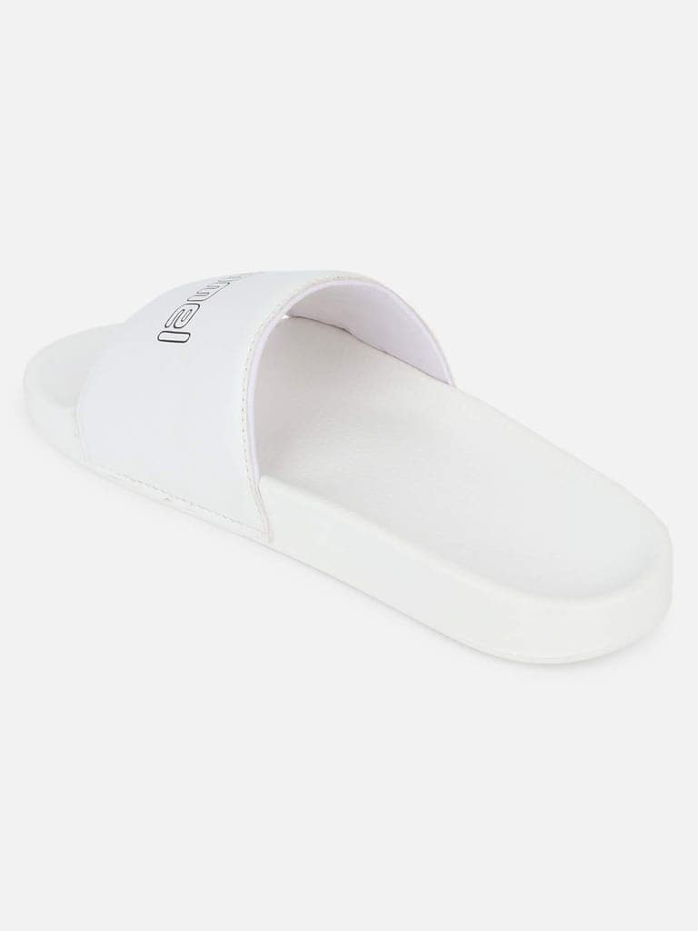 Pop Women White Slides view 4