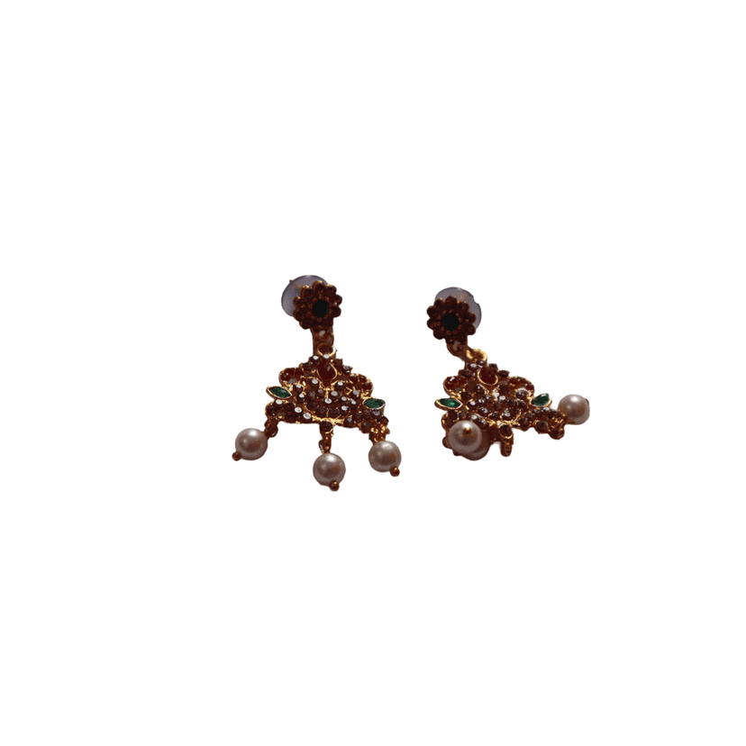 Pearl and Kundan Choker Necklace Set with Gold Plating view 4