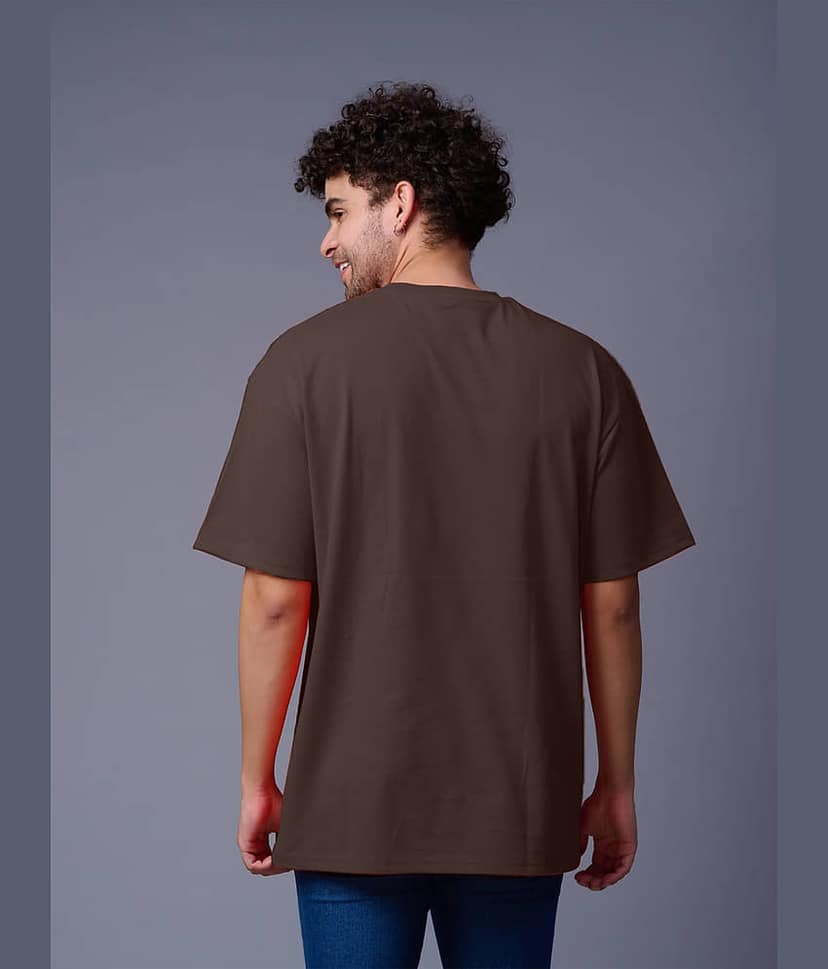 Leotude Men Cotton Blend Oversized Fit Printed T-Shirt ( Multicolor1 ) view 2