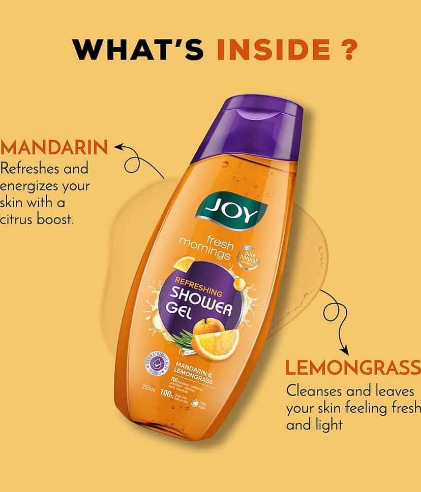 Joy Vitamin C Brightening Body Wash Radiance & Glow Paraben Free Suitable for All Skin Types 250ml (Pack of 1) view 2