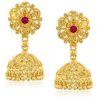 luv fashion Tradtional 1gm jumkhi gold n micron plated