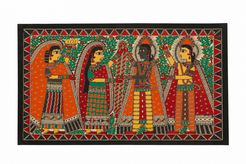 Decorative Ram and Sita Poster for Pooja Room and Home Decoration