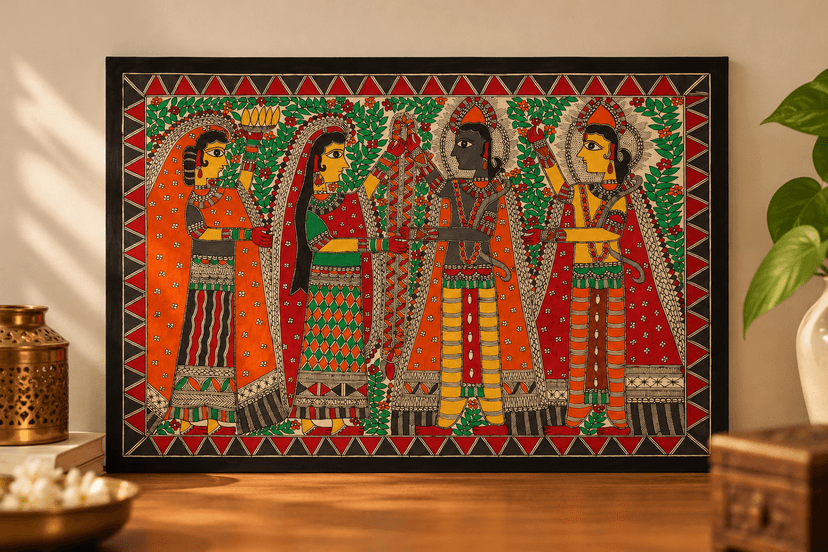 Decorative Ram and Sita Poster for Pooja Room and Home Decoration view 2