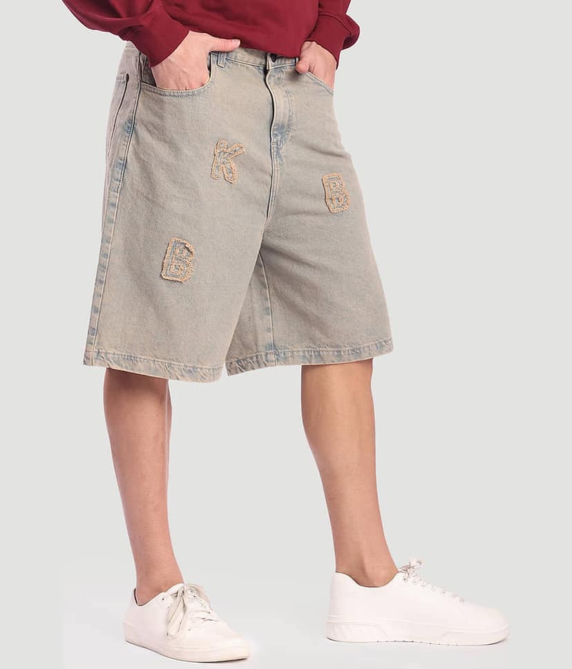 Bene Kleed Blue Cotton Men's Shorts ( Pack of 1 ) view 3
