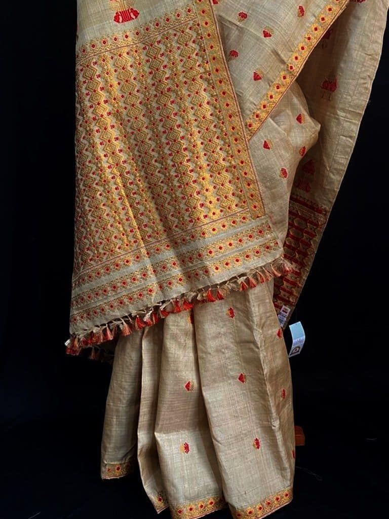 Assamese Muga Silk Saree
