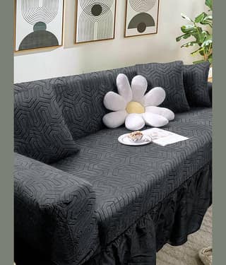 Cortina 3 Seater Polyester Sofa Cover ( Pack of 1 )