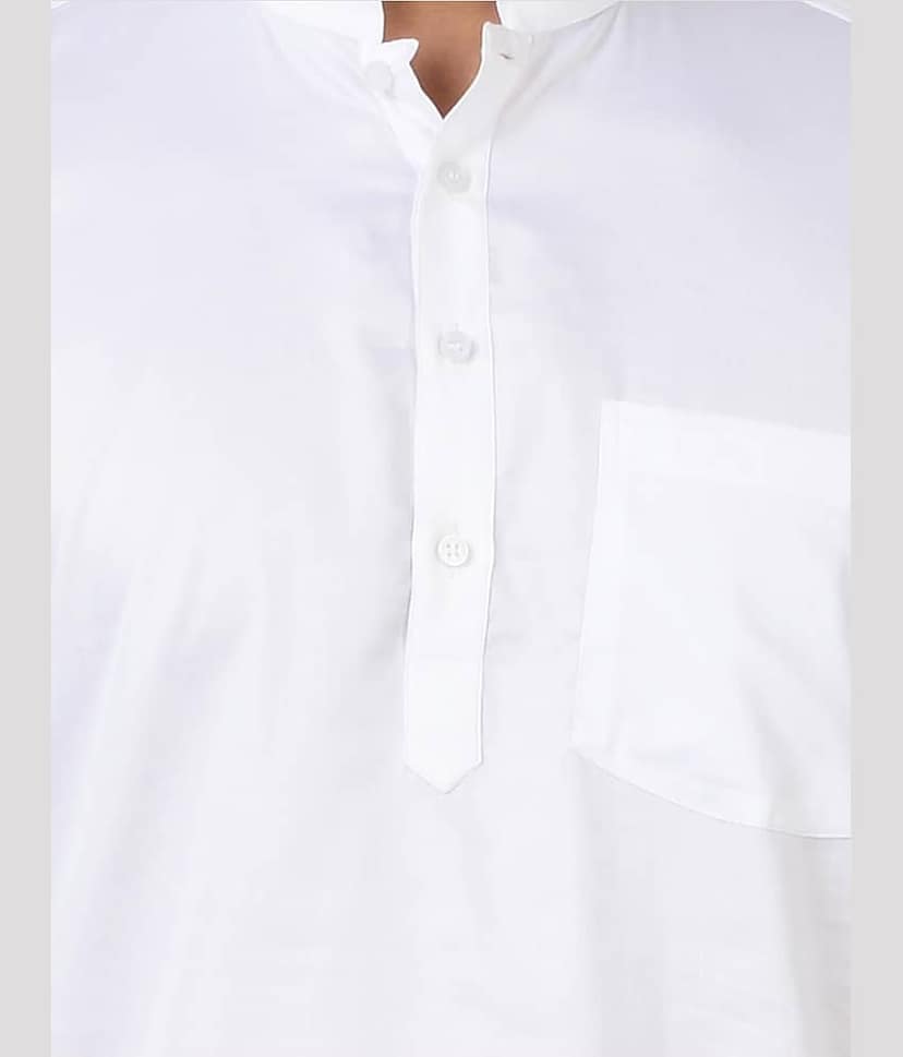 Maharaja - White Cotton Men's Regular Kurta ( Pack of 1 ) view 2