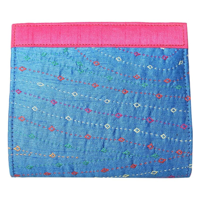 Garvi Gurjari Blue Cotton Women's Clutch (GSHHDCL256)