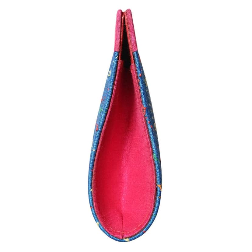 Garvi Gurjari Blue Cotton Women's Clutch (GSHHDCL256) view 4