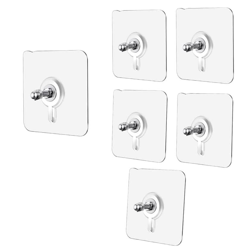 Wall Screw Hooks (5 Pack) – Heavy Duty, 5 kg Load, Nail-Free Hangers for Kitchen & Bathroom