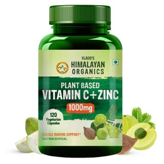 Vlado's Himalayan Organics Plant Based Vitamin C with Zinc 120 Veg Capsules