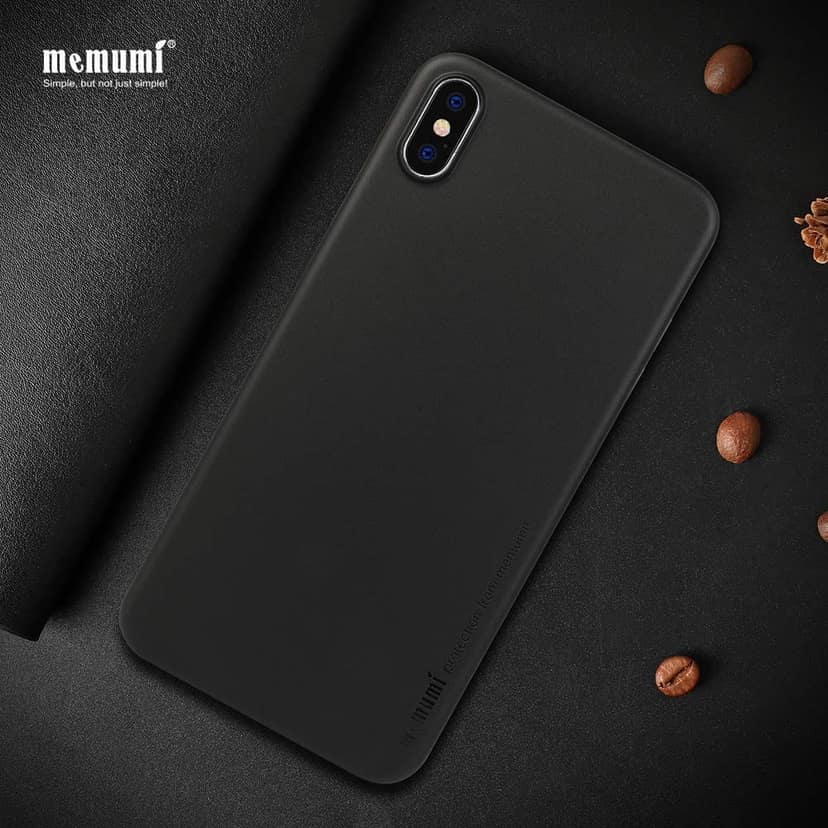 Memumi Slim Series Ultra Thin Back Cover for Apple iPhone X / 10, 0.3 mm Thin - Black (5.8") view 6