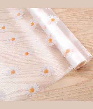Anti-Slip Kitchen Cabinet Drawer Shelf Mat Liner Sheets Waterproof Strong Table Mat EVA for Bathroom Multipurpose Use (45 cm x 125 cm) (Transparent White)