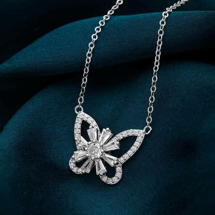 Silver Butterfly Magic Pendant with Chain view 3