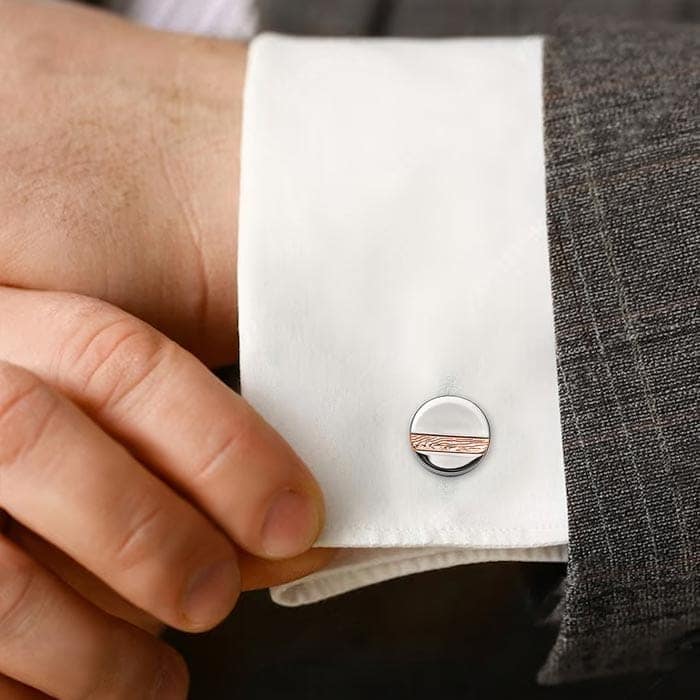 18k Rose Gold Plated Silver Skyline Limited Edition Cufflinks view 2