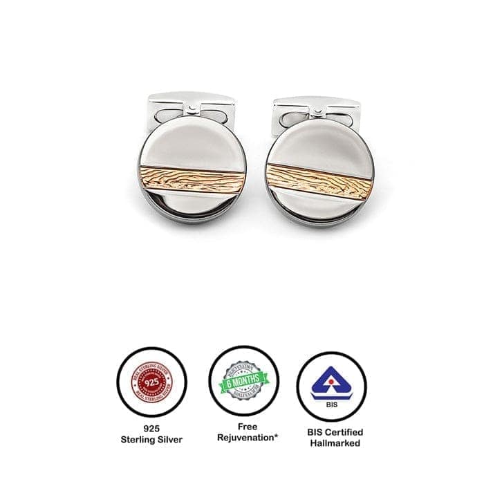 18k Rose Gold Plated Silver Skyline Limited Edition Cufflinks view 6
