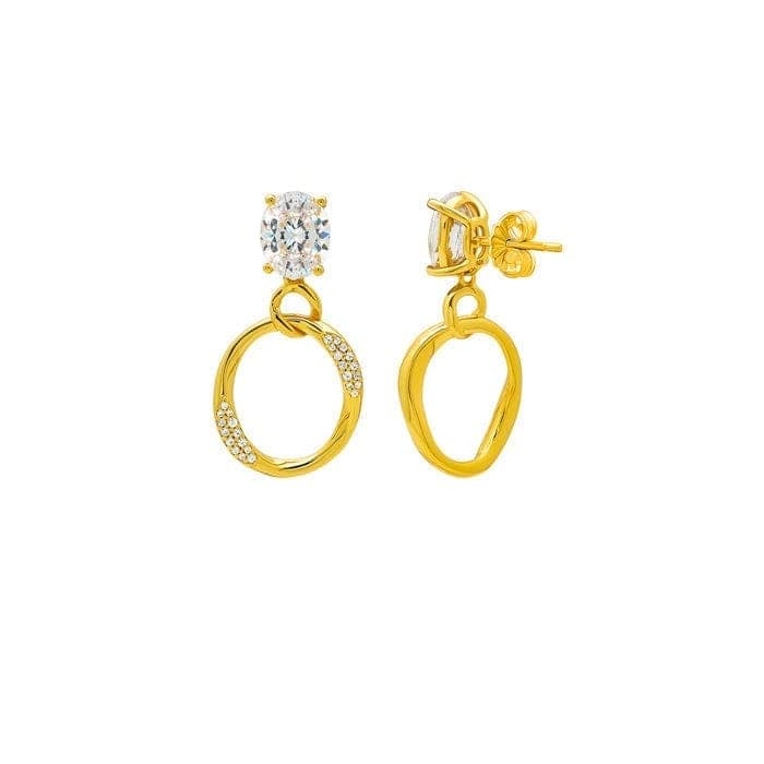 18k Gold Plated Silver Lustrous Earrings view 5