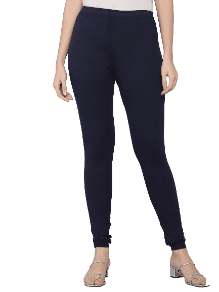 SOFT COLORS Women's Skinny Fit Ethnic Wear Churidar Leggings (Navy Blue) view 8