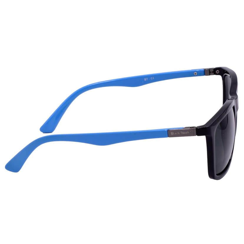 Hrinkar Grey Rectangular Stylish Goggles Black, Sky Blue Frame Sunglasses for Men & Women - HRS-BT-01-BK-LBU-BK view 3