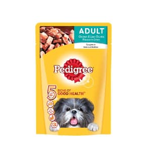 Pedigree Adult Wet Dog Food - Chicken And Liver Chunks 80 Gms