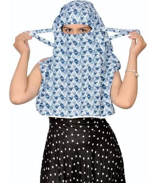 DEEPNYRA - LIVING STYLE - Blue Cotton Women's Scarf ( Pack of 1 )